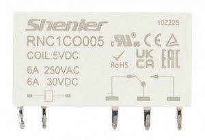 Реле интерфейсное Shenler RNC1CO005 1CO 6A 5VDC
